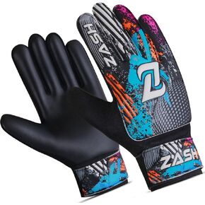 ZASH Soccer Goalie Gloves for Kids Boys Children, Youth & Adult Football Goalkeeper Gloves with Double Wrist Protection and 4-mm Latex Anti-Slip Strong Grip Palm