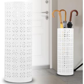 Metal Umbrella Holder, Round Umbrella Stand Rack, Decorative Umbrella Holder Bin, Freestanding Umbrella Holder Umbrella Basket Holder Stand Umbrella Storage Rack for Home Entryway Office Hotel 42×15cm
