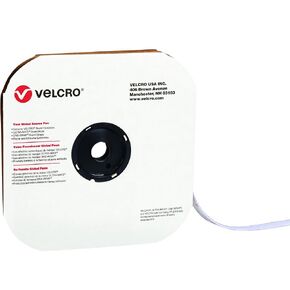 Box VELCRO® Tape (190935) Individual Strips, Hook, 3/4" x 75', White (1 Per Case) for Home & Office