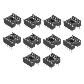 MECCANIXITY 60Pcs DIP IC Chip Socket Adapter, 2.54mm Pitch 8 Pin Gate Soldering Flat Circuit Chip