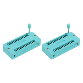 PATIKIL Universal IC Test ZIF Socket 24 Pin 2.54mm Pitch for Microcontroller, Chip, Breadboard, Program IC's, 2 Pack