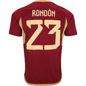 Men's Camisa de la Vino Tinto Venezuela 2024 de Salomon Rondon 23 Soccer Fan Jersey