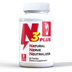 N3 Natural Nerve Neutralizer Plus - Nerve Support Supplement with Vitamin D3, B1, B6 & B12, Life’s DHA, Alpha Lipoic Acid, Acetyl-L-Carnitine & Turmeric - Nerve Repair & Regeneration Formula (Tablets)