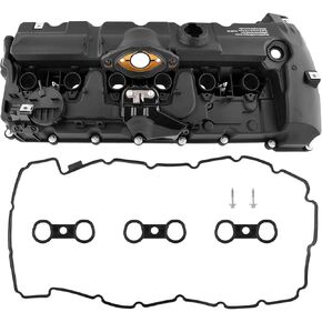 Va-lve Cover w/PCV Va-lve, Gasket & Bolts Fit For BMW F25 E70 E82 E90 E91 Z4 X3 X5 128i 328i 528i Replace# 11 12 7 552 281 11127552281 11127582245