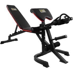 محطة تدريب متعددة الوظائف من Signature Fitness، مقعد تمرين قابل للتعديل مع رف القرفصاء، وتمديد الساق، وتجعيد الواعظ، وتخزين الوزن، بسعة 800 رطل in Kuwait