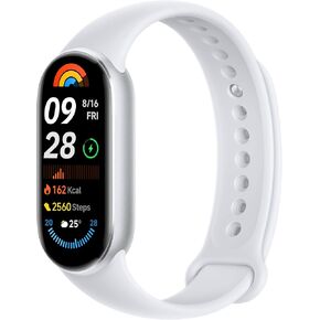 Xiaomi Smart Band 9 Global Version (2024) 1.62" Amoled Display | 233 mAh Battery | up to 21 Days of Battery Life | Over 150 Workout Modes | BT 5.4 | 50M Water Resistant - Glacier Silver
