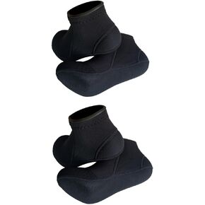 MYLEDI 2 pairs Unisex Shorty Neoprene 3mm Wetsuit Socks for Snorkeling Swim Fins Scuba Diving Kayaking Surfing Beach Sports