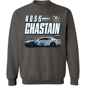 Ross Chastain 2024 BL Sponsor #1 Car Crewneck Sweatshirt Charcoal Gray