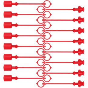 8PCS 3/8 ISO Tractor Hydraulic Coupler Male Dust Cap and Female Plug Cover Quick Disconnects Port Plug Cover Fittings with Retention Ring in Kuwait
