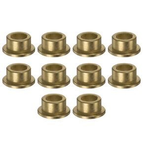 uxcell 10pcs Flange Sleeve (Plain) Bearings 8mm Bore x 12mm OD x 8mm Length, Self-Lubricating Sintered Bronze Bushings