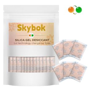 5 Gram 40 Pcs Silica Gel Packets, Premium Desiccant Packs for Storage, Reusable Desiccant Bags for Moisture Control, Desiccant Packs with Color Indicating