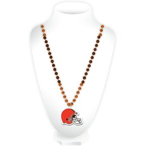 Rico Industries NFL Team Logo Mardi Gras Style Beads, Cleveland Browns , 3 x 24-inches