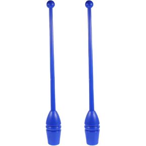 Toddmomy 2pcs Artistic Gymnastic Stick Rhythmic Gymnastics Stick Colored Gymnastics Pole for Children Adult Training Equipment（Blue）