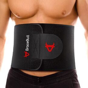 Waist Trimmer for Women and Men, Adjustable Sweat Band for High-Intensity Training & Workouts Black