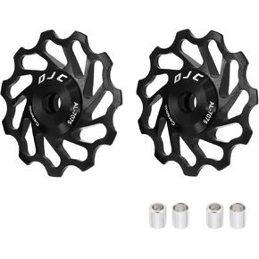 DJC Bike Ceramic Bearing Pulley Wheel 2pcs Guide Roller 11T 12T 13T 14T 15T 16T MTB Road Bike Rear Derailleur for Shimano for Sram Pulley oilslick