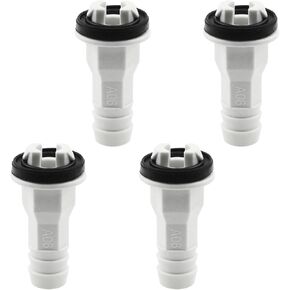 Air Drain Connector Straight Pipe Window AC Drain Kit with Rubber Ring 4 PCS