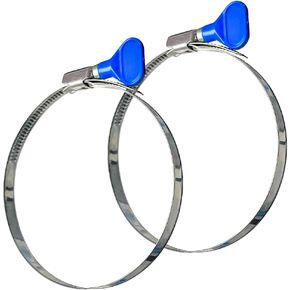 4D Filtration 4 Inch Thumbscrew Hose Clamps (2-Pack) for Duct, Pipes, Dryers, 3D Printers, Grow Tents, Fans, and RVs.