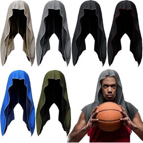 Bencailor 6 Pcs Cooling Hoodie Towel for Face Sport Hood Towel Cooling Towels Neck Cooler Cooling Neck Wraps Soft Breathable Chilly Camping Towels Absorbent Microfiber Towel