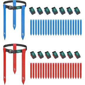 Flag Football Set, 42 Football Flags Belts with 10-14Player Adjustable Flag Football for Kids