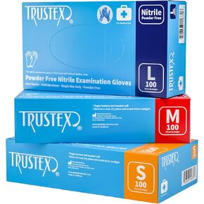 Trustex Medical Exam Gloves: Latex-Free & Powder-Free I Durable Non-Latex Gloves for Medical Examinations