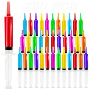 120 Pack 10ML Jello Shot Plastic Syringes with Tip Cap, Party Liquid Syringe BPA-Free Suringes Shooters for Jello Shots Clear Plastic Syringes for Halloween, Thanksgiving, Christmas, Bachelorette