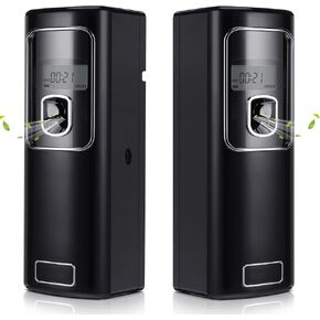2 Pcs commercial Automatic Air Freshener Spray Dispenser with Screen for businesses LCD Wall Mount/Standing Capacity with Univercial product(White)