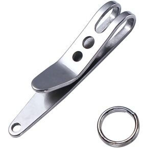 Stainless Steel Pocket Bag Suspension Clip, Waist Belt Hanging Clip, Mini Metal Key Buckles, Portable Pocket Clips for Outdoor, Running
