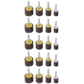 20 PCS Abrasive Flap Wheel Sander, 80 Grit 1/4" Shank Diameter Cone Shape Abrasive Sandpaper Flap Sanding Wheel Grinding Head, Metal Woodworking Polishing