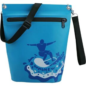 حقيبة WALNEW الجافة المقاومة للماء مع سحاب محكم للماء، حقيبة خفيفة الوزن مقاومة للماء للنساء والرجال، حقيبة جافة تمر بالجسم IPX5 تحافظ على جفاف المعدات للتجديف بالكاياك والشاطئ وركوب القوارب والتخييم وصيد الأسماك والمشي لمسافات طويلة (أسود) in Kuwait