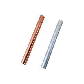 2PCS 99.995% Pure Copper Zinc Rods 3/8"(10mm) Dia 4"(100mm) Length Solid Bar Bare Copper Cu Zinc Metal Rod for School Scientific Hobbies DIY Craft