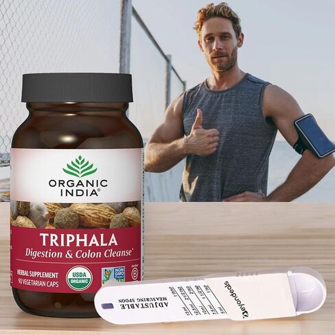 مكمل عشبي تريفالا، دعم الجهاز الهضمي والمناعي، غني بمضادات الأكسدة، متكيف، غير معدل وراثيًا، نباتي، 90 كبسولة ملعقة قياس بلاستيكية [عبوة من 3] in Kuwait