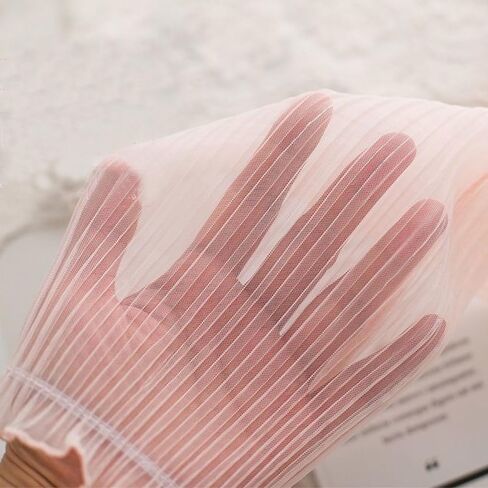 Light Thin Lace Mesh Ruched Ruffle Hem Arm Sleeve,Sun Protection Long Sleeve Arms Accessories for Outdoor Sports in Saudi Arabia