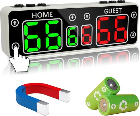 Cornhole Scoreboard,Battery Powered Ping Pong Score Keeper with Touchscreen Button&Top Button,LED Digital Electronic Scoreboard with Buzzer,Shuffleboard/Indoor Games & Sports in Saudi Arabia