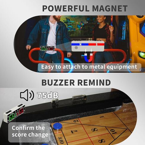 Cornhole Scoreboard,Battery Powered Ping Pong Score Keeper with Touchscreen Button&Top Button,LED Digital Electronic Scoreboard with Buzzer,Shuffleboard/Indoor Games & Sports in Saudi Arabia