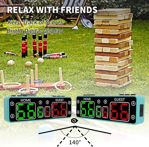 Cornhole Scoreboard,Battery Powered Ping Pong Score Keeper with Touchscreen Button&Top Button,LED Digital Electronic Scoreboard with Buzzer,Shuffleboard/Indoor Games & Sports in Saudi Arabia
