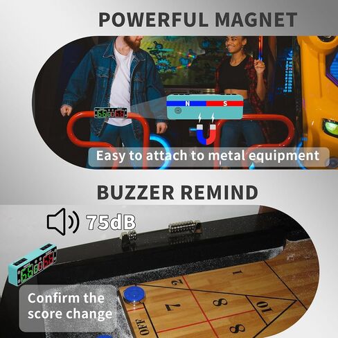 Cornhole Scoreboard,Battery Powered Ping Pong Score Keeper with Touchscreen Button&Top Button,LED Digital Electronic Scoreboard with Buzzer,Shuffleboard/Indoor Games & Sports in Saudi Arabia