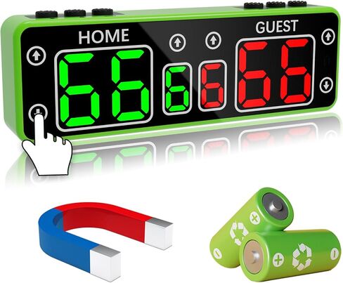 Cornhole Scoreboard,Battery Powered Ping Pong Score Keeper with Touchscreen Button&Top Button,LED Digital Electronic Scoreboard with Buzzer,Shuffleboard/Indoor Games & Sports in Saudi Arabia