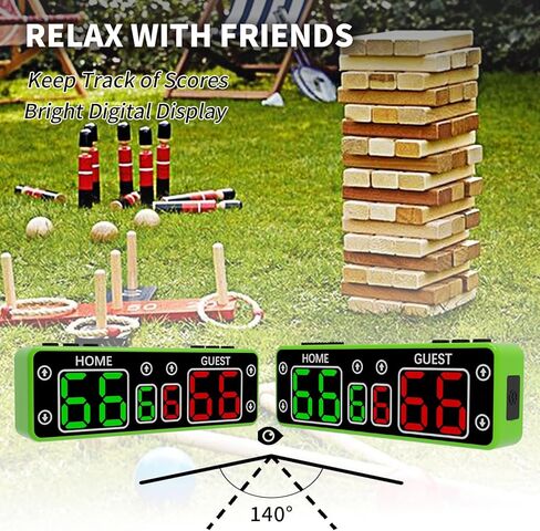Cornhole Scoreboard,Battery Powered Ping Pong Score Keeper with Touchscreen Button&Top Button,LED Digital Electronic Scoreboard with Buzzer,Shuffleboard/Indoor Games & Sports in Saudi Arabia