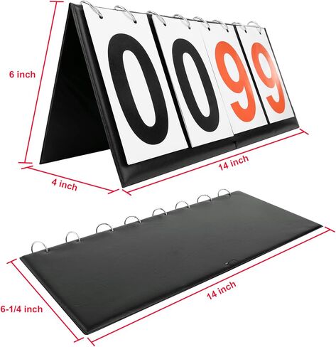 TopTie 4-Digital Scoreboard 00-99 Portable Tabletop Score Keeper Score Flipper in Saudi Arabia