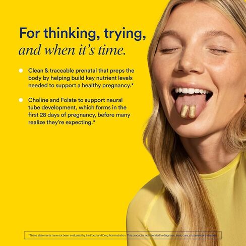 Ritual Essential for Women Prenatal Multivitamin: Folate & Choline for Neural Tube Support, Omega-3 DHA for Fetal Brain Development, Iron, Calcium-Helper D3 & K2, Non-GMO, Vegan, Mint, 30 Days in Saudi Arabia