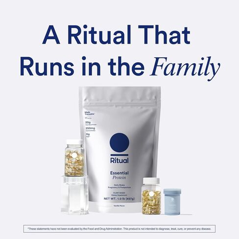 Ritual Essential for Women Prenatal Multivitamin: Folate & Choline for Neural Tube Support, Omega-3 DHA for Fetal Brain Development, Iron, Calcium-Helper D3 & K2, Non-GMO, Vegan, Mint, 30 Days in Saudi Arabia