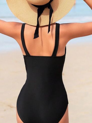 SHENHE Girl's Cut Out One Piece Bathing Suit Wireless Wide Strap Swimsuit Beachwear in Saudi Arabia