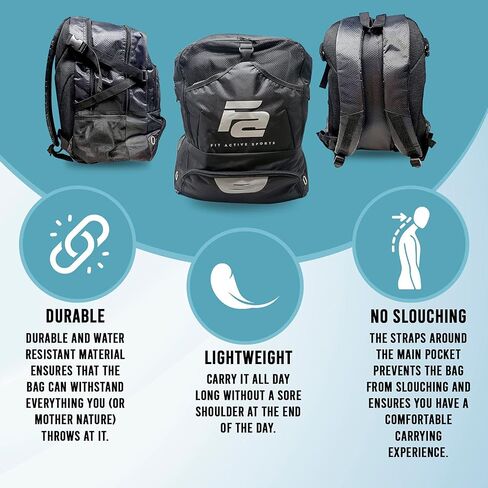 حقيبة ظهر رياضية Fit Active لكرة القدم وكرة السلة وكرة القدم والكرة الطائرة - حقيبة معدات رياضية متعددة الوظائف in Kuwait