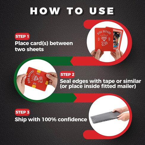 510 حزمة من واقيات بطاقات البريد التجارية من Ding Defend لوح بطاقات من البلاستيك الصلب - وسادات تغليف لحماية بطاقات الأيدي الماسية للبطاقات القابلة للجمع، ومستلزمات الشحن ومستلزمات الهوايات - 3.5 × 4.5 بوصة in Kuwait