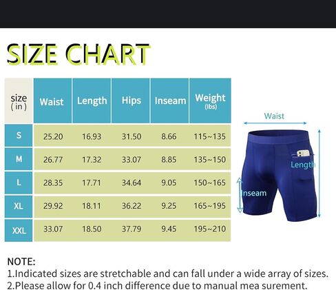 1/3 Pack Men's Compression Shorts Zip Pockets Performance Athletic Shorts Gym Shorts with Pockets 8" 9" inseam in Kuwait