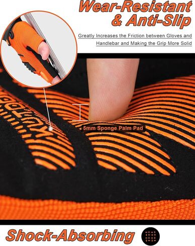 KUTOOK Cycling Gloves for Men Women Half Finger Mountain Road Breathable Bike Gloves with Wrist Guard Anti-Slip Bike Gloves for Fitness Training Outdoor Sports in Kuwait