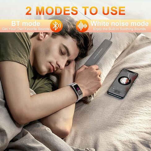 مكبر صوت وسادة للنوم، مكبر صوت صغير أسفل الوسادة بلوتوث مع التحكم في مستوى الصوت ومكبر صوت وسادة توصيل عظمي لاسلكي، آلة ضوضاء بيضاء مع 8 أصوات مهدئة in Kuwait