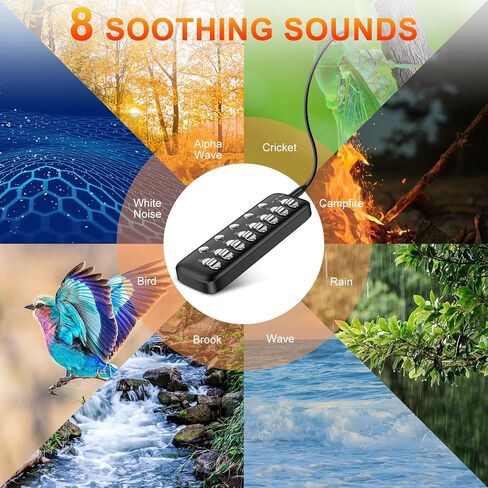 مكبر صوت وسادة للنوم، مكبر صوت صغير أسفل الوسادة بلوتوث مع التحكم في مستوى الصوت ومكبر صوت وسادة توصيل عظمي لاسلكي، آلة ضوضاء بيضاء مع 8 أصوات مهدئة in Kuwait