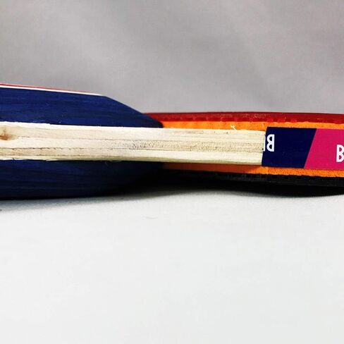 مضرب تنس الطاولة باترفلاي RDJ S2 شاكهاند | سلسلة آر دي جي | دوران جيد وسرعة أفضل وتحكم أفضل! | يوصى بها للاعبين المبتدئين، باللون الأحمر والأسود والأبيض in Kuwait