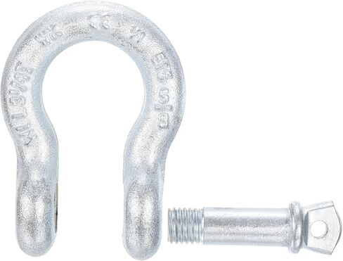 PATIKIL Screw Pin Shackle 5/8" x 7165lbs, 2 Pack Carbon Steel D Ring Shackle for Towing Rigging, Silver in Saudi Arabia